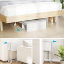 HOMCOM 63 Cm Foldable Computer Desk On Wheels For Small Spaces