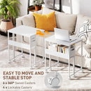 HOMCOM 63 Cm Foldable Computer Desk On Wheels For Small Spaces