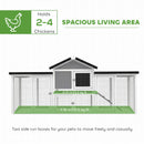 Pawhut Wooden Chicken Coop Hen House with Nesting Box Run