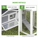 Pawhut Wooden Chicken Coop Hen House with Nesting Box Run