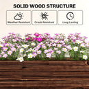Outsunny Tiered Wooden Raised Planter, Raised Garden Bed on Legs