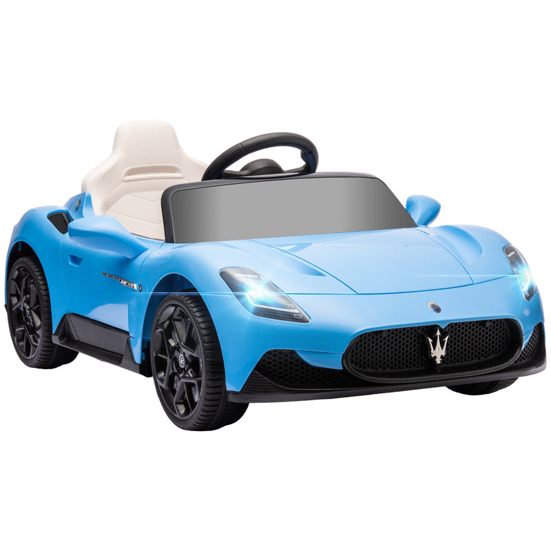 AIYAPLAY White Maserati MC20 Licensed 12V Kids Ride On Car W/ Remote
