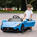 AIYAPLAY White Maserati MC20 Licensed 12V Kids Ride On Car W/ Remote