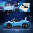 AIYAPLAY White Maserati MC20 Licensed 12V Kids Ride On Car W/ Remote