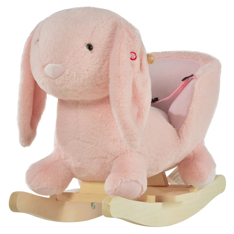 HOMCOM Children's Rocking Rabbit - Pink