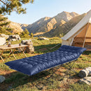 Outsunny Sleeping Mat, Foldable Camping Pad with Elastic Straps Dark Blue