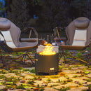 Outsunny 45cm Smokeless Wood Burning Firepit Metal Fire Pit, Dark Grey