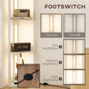 HOMCOM Corner Floor Lamp With Dimmable Warm White LED Light