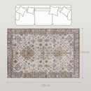 HOMCOM Flannel Non-Slip Washable Rug for Living Room,