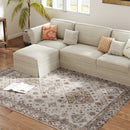 HOMCOM Flannel Non-Slip Washable Rug for Living Room,