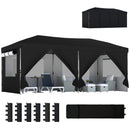 Outsunny 3 X 6 M Pop Up Gazebo, UPF50+ Wedding Party Tent Marquee, Black