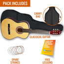 3rd Avenue Full Size Classical Guitar Pack - Natural