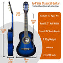 3rd Avenue 1/4 Size Classical Guitar Pack - Blueburst