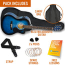3rd Avenue Cutaway Electro Acoustic Guitar Pack - Blueburst