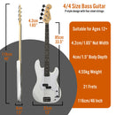 3rd Avenue Bass Guitar Starter Pack - White