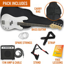 3rd Avenue Bass Guitar Starter Pack - White