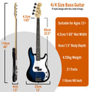 3rd Avenue Bass Guitar Starter Pack - Blueburst