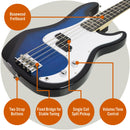 3rd Avenue Bass Guitar Starter Pack - Blueburst