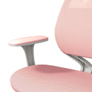 Vinsetto Office Chair, 360° Swivel Desk Chair With Security Wheels - Grey/Pink