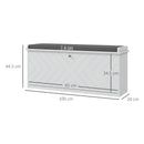HOMCOM Shoe Bench With Flip Drawer, Cushion, 10 Pairs For Entryway White