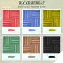 Outsunny 27pc Floor Tiles Interlocking Solid Wood DIY Deck Tiles Outdoor Black