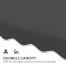 Outsunny 2.5m Cantilever Garden Parasol Umbrella With Cross Base