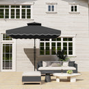 Outsunny 2.5m Cantilever Garden Parasol Umbrella With Cross Base