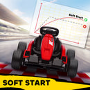 AIYAPLAY 24V Electric Go Kart With Drift Mode, Adjustable Seat, Red