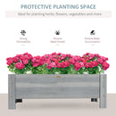 Outsunny Wooden Garden Raised Bed Planter Grow Containers Pot, 100x36.5x36cm