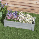 Outsunny Wooden Garden Raised Bed Planter Grow Containers Pot, 100x36.5x36cm