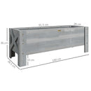 Outsunny Wooden Garden Raised Bed Planter Grow Containers Pot, 100x36.5x36cm