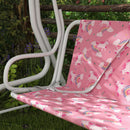 AIYAPLAY Kids 2-Seater Porch Swing with Seat Belts, Adjustable Canopy Pink