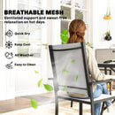 Outsunny Garden Dining Set With Umbrella Hole, Stackable Chairs, Light Grey