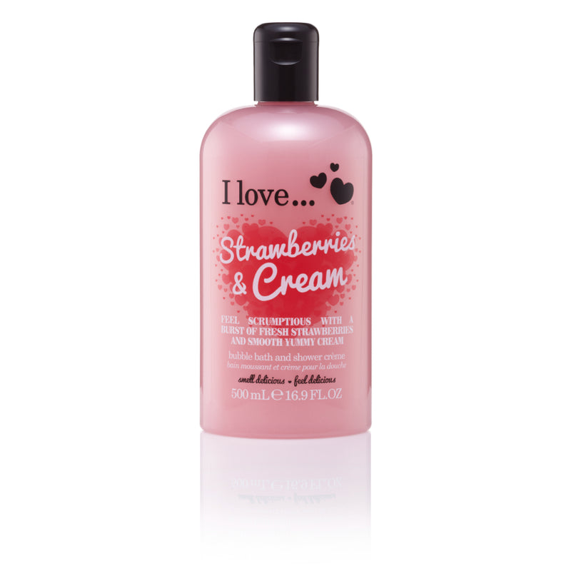 I Love Bath & Shower Cream Strawberries & Cream500ml