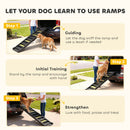 PawHut Foldable Dog Ramp for Car, Non-Slip Dog Stairs for SUVs Truck, Black