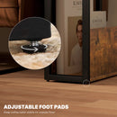 HOMCOM Narrow Side Table with Storage, Bedside End Table, Rustic Brown