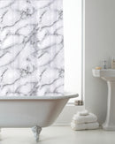 Marble Design Shower Curtains With Rings