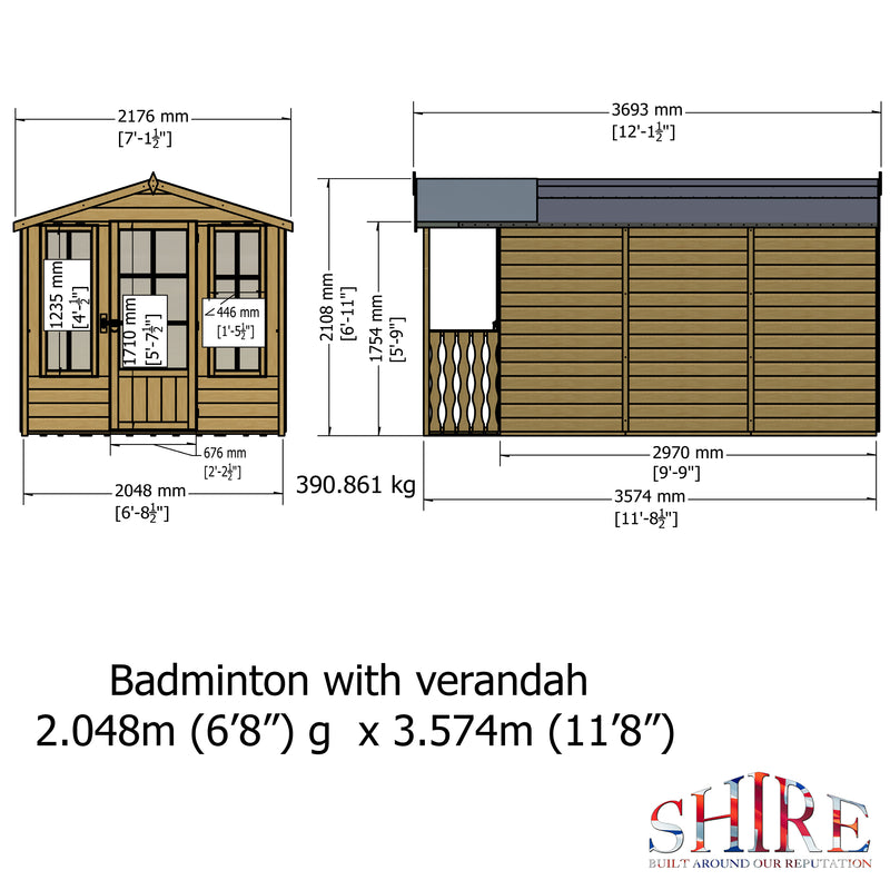 Badminton & Verandah Summerhouse