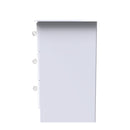 Clarence Ready Assembled 3 Drawer Bedside Cabinet in White Gloss & White