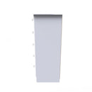 Clarence Ready Assembled 5 Drawer Tallboy in White Gloss & White