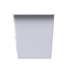 Clarence Ready Assembled 2 Drawer Bedside Cabinet in White Gloss & White