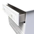 Clarence Ready Assembled 3 Drawer Chest in White Gloss & White