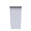 Clarence Ready Assembled 4 Drawer Chest in White Gloss & White