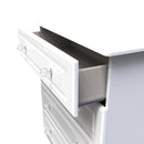 Clarence Ready Assembled 4 Drawer Chest in White Gloss & White