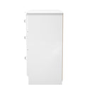 Clarence Ready Assembled 6 Drawer Wide Chest in White Gloss & White