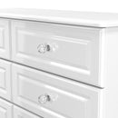 Clarence Ready Assembled 6 Drawer Wide Chest in White Gloss & White