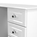 Clarence Ready Assembled Double Pedestal Desk in White Gloss & White
