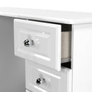 Clarence Ready Assembled Double Pedestal Desk in White Gloss & White