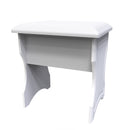 Clarence Ready Assembled Stool in White Gloss & White