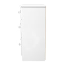 Clarence Ready Assembled 3 Drawer Deep Chest in White Gloss & White